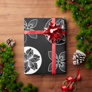 Zwart wit logo cadeaupapier