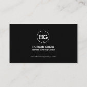 Zwart wit logo visitekaartje met twee letters (Achterkant)