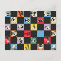 Zwart-wit LOONEY TUNES™ in kleurrijke checker