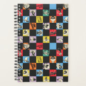 Zwart-wit LOONEY TUNES™ in kleurrijke checker Planner (Voorkant)