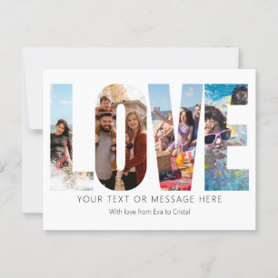 Zwart-wit Love Photo Lijst Briefkaart