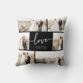 Zwart-wit Love Worpillow Kussen (Achterkant)