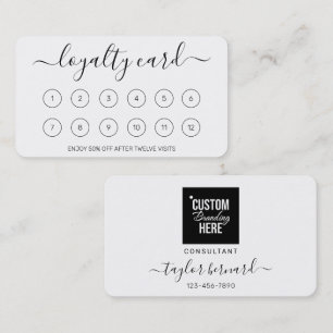 Zwart-wit loyaliteit beloont Kaart met Logo