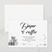 Zwart-wit Luier Raffle Kaart (Voorkant / Achterkant)