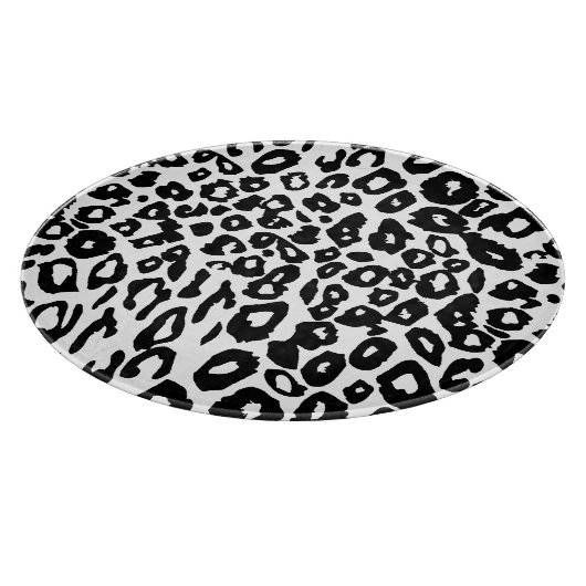 Zwart-wit Luipaard print Snijplank (Hoek)