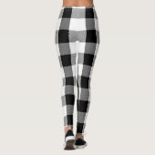 Zwart-wit lumberjack flatpanel leggings (Achterkant)