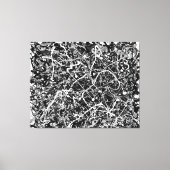 ZWART-WIT LXIX - Action schilderij -Abstract- Canvas Afdruk (Voorkant)