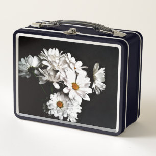 Zwart-wit Madeliefjes Bloemstuk Lunchbox