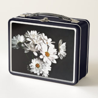 Zwart-wit Madeliefjes Bloemstuk Lunchbox