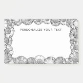 Zwart-wit madeliefjesrand mooi en leuk op maat gem post-it® notes (Voorkant)