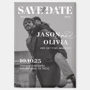 Zwart-wit magazine Hoesje Fotobruiloft Magneet