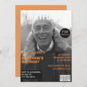 Zwart-wit Magazine Redactie 71ste verjaardag Kaart (Voorkant / Achterkant)