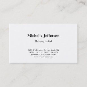 Zwart-wit make-up artist Modern Plain Visitekaartje