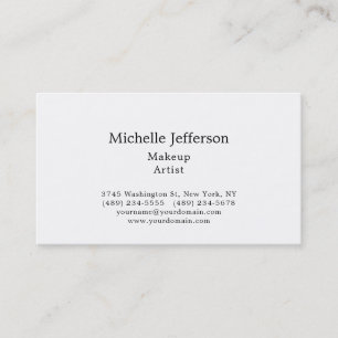 Zwart-wit make-up artist Modern Plain Visitekaartje