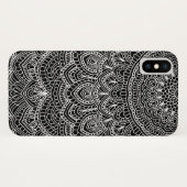 Zwart-wit Mandala Case-Mate iPhone Case (Achterkant (horizontaal))