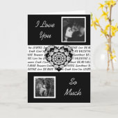 Zwart & Wit Mandala Hart Foto Valentijnsdag Kaart (Gele Bloem)