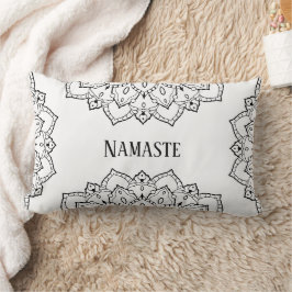 Zwart-wit Mandala Lumbar Pillow Kussen