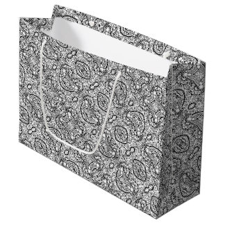 Zwart wit mandala patroon groot cadeauzakje