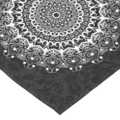 Zwart-wit mandenpatroon lange tafelloper (Hoek)