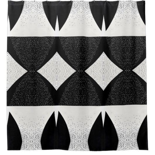 Zwart-wit Manly Douchegordijn Stijl 1 (Voorkant)