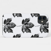 Zwart-wit Maple Leaf Print Case-Mate iPhone Case (Achterkant (horizontaal))