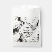 Zwart-wit marmer bedankzakje (Voorkant)