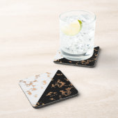 Zwart-wit marmer bier onderzetter (Rechterzijde)
