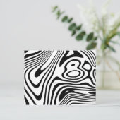 Zwart-wit marmer briefkaart (Staand voorkant)