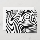 Zwart-wit marmer briefkaart (Voorkant / Achterkant)