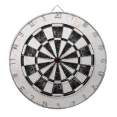 Zwart-wit Marmer Classic Elegant Dartbord (Voorkant)