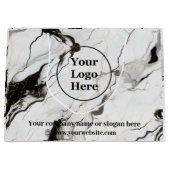 Zwart-wit marmer groot cadeauzakje (Voorkant)