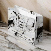 Zwart-wit marmer groot cadeauzakje