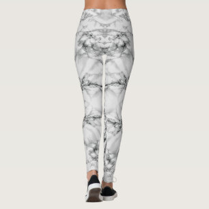 Zwart wit marmer Leggings
