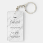 Zwart-wit Marmer Memorial Gebed Foto Sleutelhanger (achterkant)