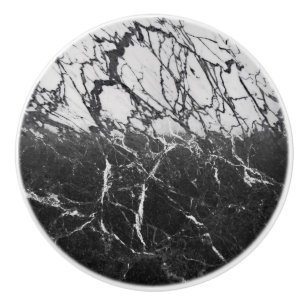 Zwart & Wit Marmer Modern Glamour Trendmatig Keramische Knop