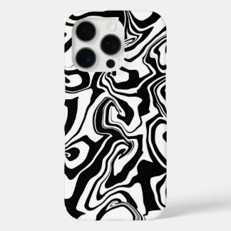 Zwart-wit marmer - papier marmerstijl iPhone 16 pro hoesje