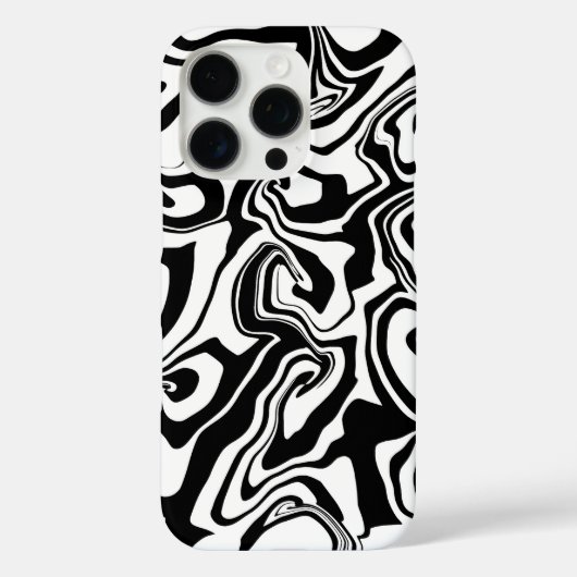 Zwart-wit marmer - papier marmerstijl Case-Mate iPhone case (Achterkant)