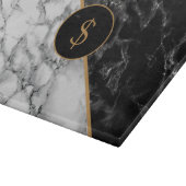 Zwart wit marmer uw gepersonaliseerde snijplank (Hoek)