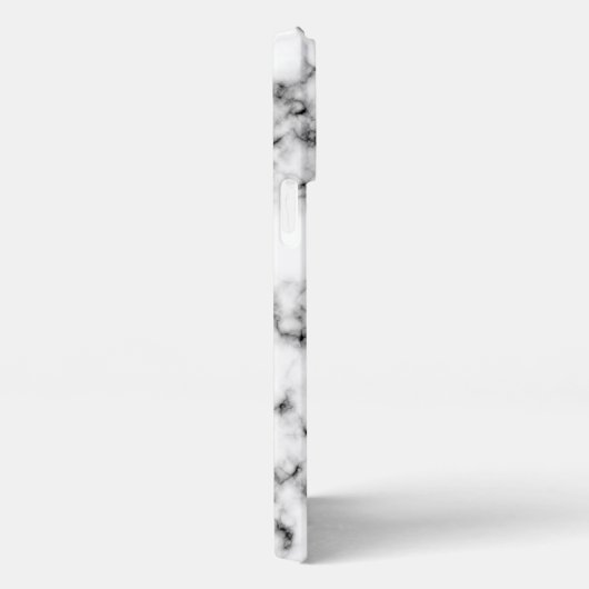 Zwart-wit marmeren gouden sprankeling Aangepaste n iPhone Hoesje (Rechterkant)