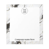 Zwart-wit marmeren notitieblok (Voorkant)