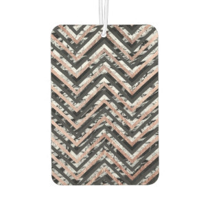 Zwart-wit Marmeren Roos Gouden Chevron Zigzag Luchtverfrisser
