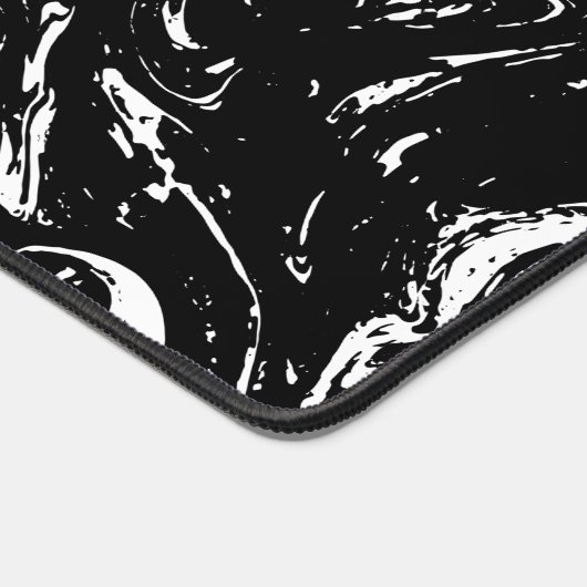 Zwart & Wit Marmeren Stijl Bureaumat (Hoek)