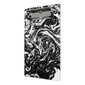 Zwart & Wit Marmeren Stijl Mini Klembord (Angled2)