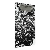 Zwart & Wit Marmeren Stijl Mini Klembord (Schuin)