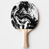 Zwart & Wit Marmeren Stijl Ping Pong Paddle Tafeltennisbatje (Voorkant)