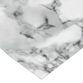 Zwart wit marmeren tafelkleed met aangepaste lette (Gekanteld)