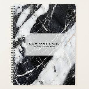 Zwart-wit marmerprint planner