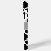 Zwart wit Marokkaans #5 Donkergrijze monogram Case-Mate iPhone Case (Achterkant / Links)