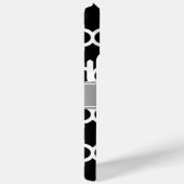 Zwart wit Marokkaans #5 Donkergrijze monogram Case-Mate iPhone Case (Achterkant / Rechts)