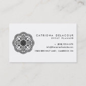 Zwart-wit Marokkaans Logo Visitekaartje (Achterkant)